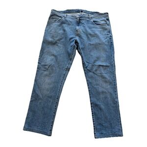 Aviator Men's Travel Jeans Size 42 Faded Indigo Straight Leg Stretch Denim